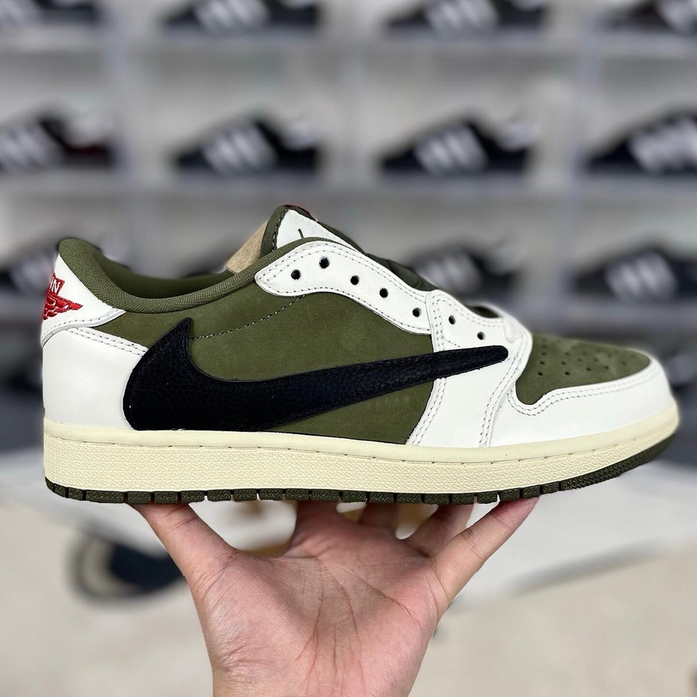 Nike Olive and Cream Athletic Shoes TRAVIS SCOTT